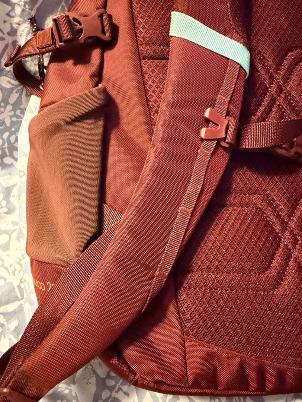 Patagonia Men's Maroon and Mint Green Daypack - Picture 3 of 4